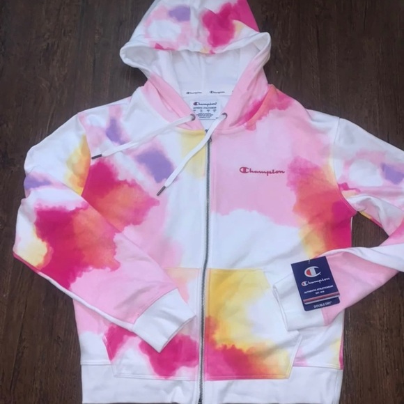 🚫SOLD🚫NWTs Women’s Champion Matching Set-Hoodie and Shorts-Size Large-Tie-Dye - Picture 2 of 4